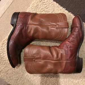 Vintage Justin Brown Lizard Ropers Men’s 8D